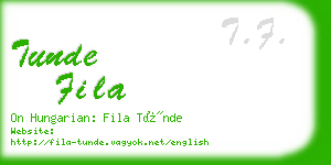 tunde fila business card